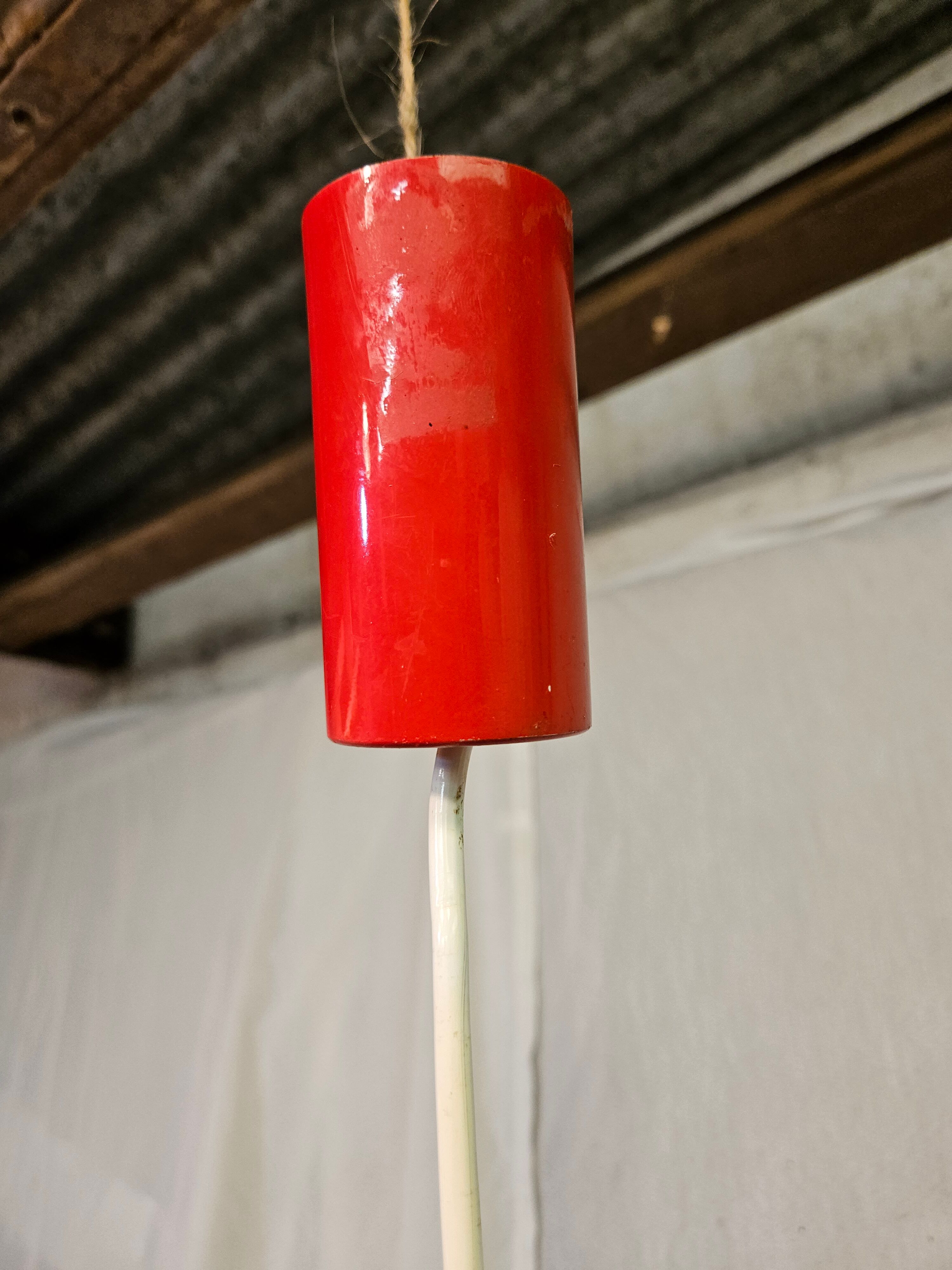 80s brushed aluminum pendant light