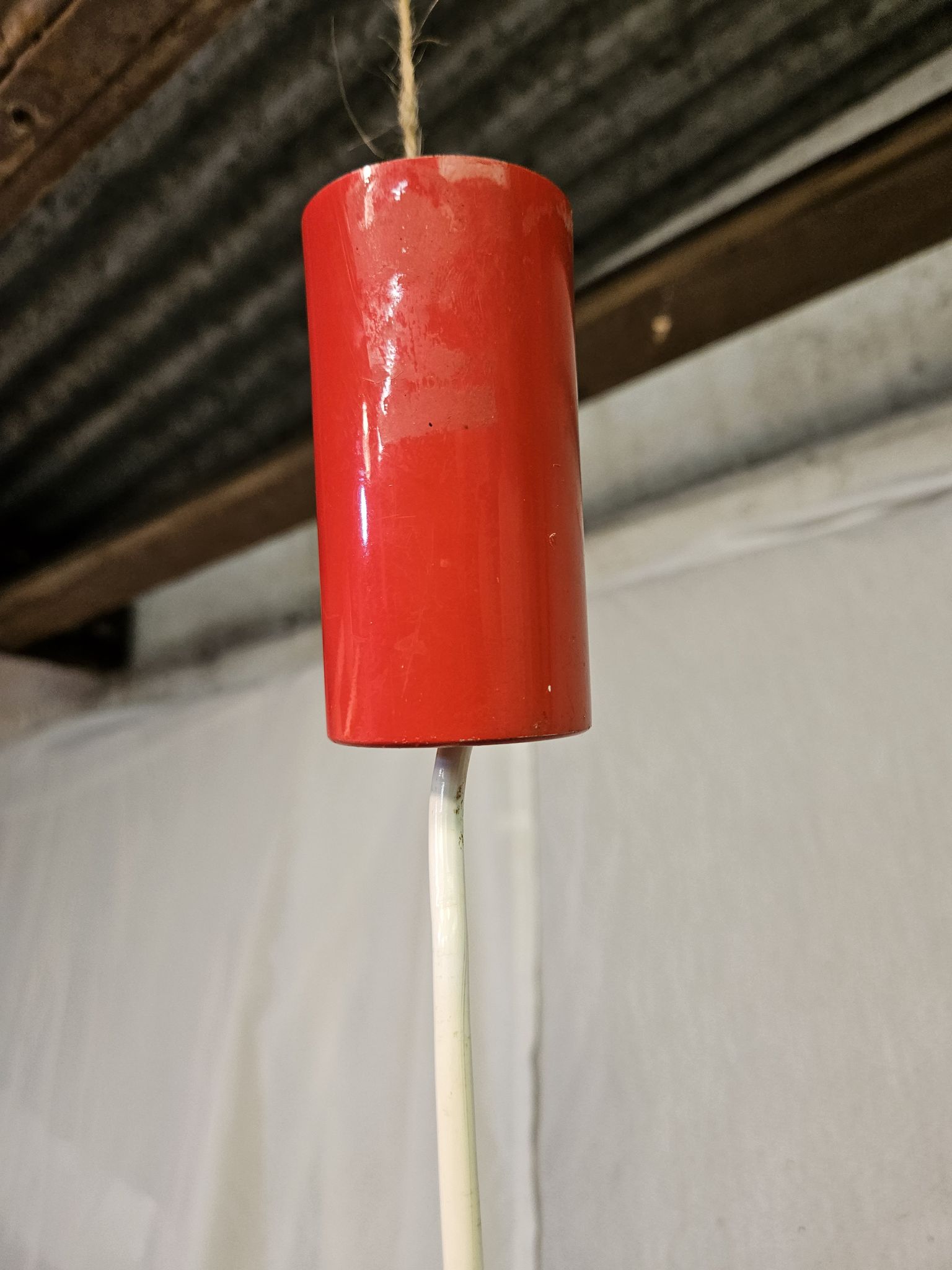 80s brushed aluminum pendant light