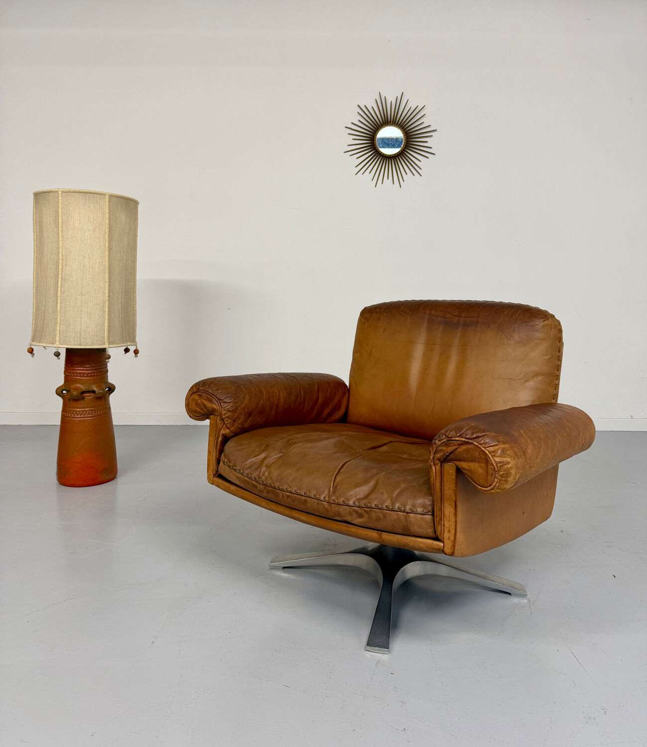 Vintage DE SEDE DS-31 brown leather armchair from the 1970s