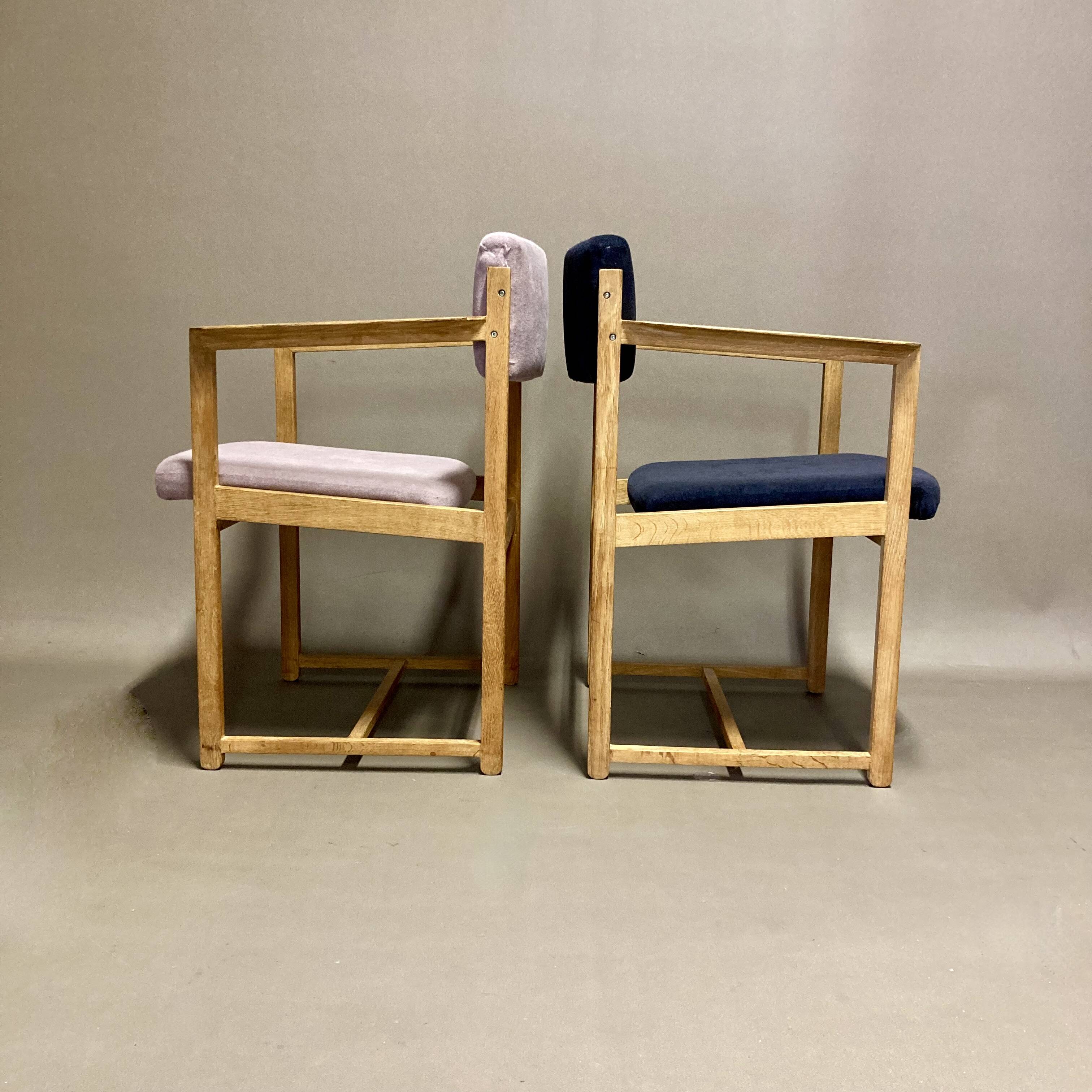 Duo of "Scandinavian Design" armchairs 1960.