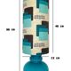 Blue opaline table lamp and vintage Maori fabric