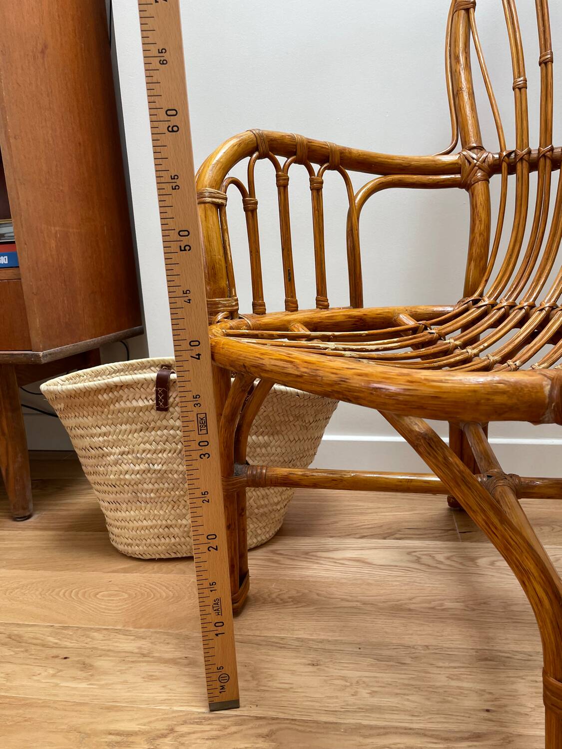 Vintage rattan armchair