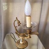 Bronze table lamp shape dragon head oil lamp