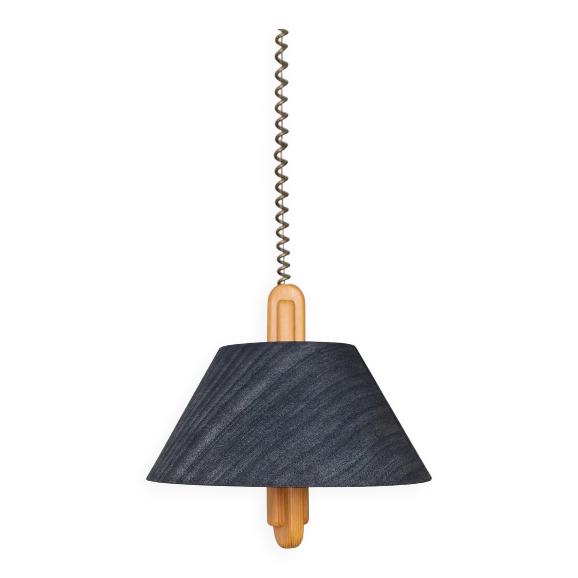 Temde ceiling light with silk shade - Mid-Century design - 1960s