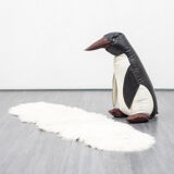 Leather decoration object, 70s, penguin