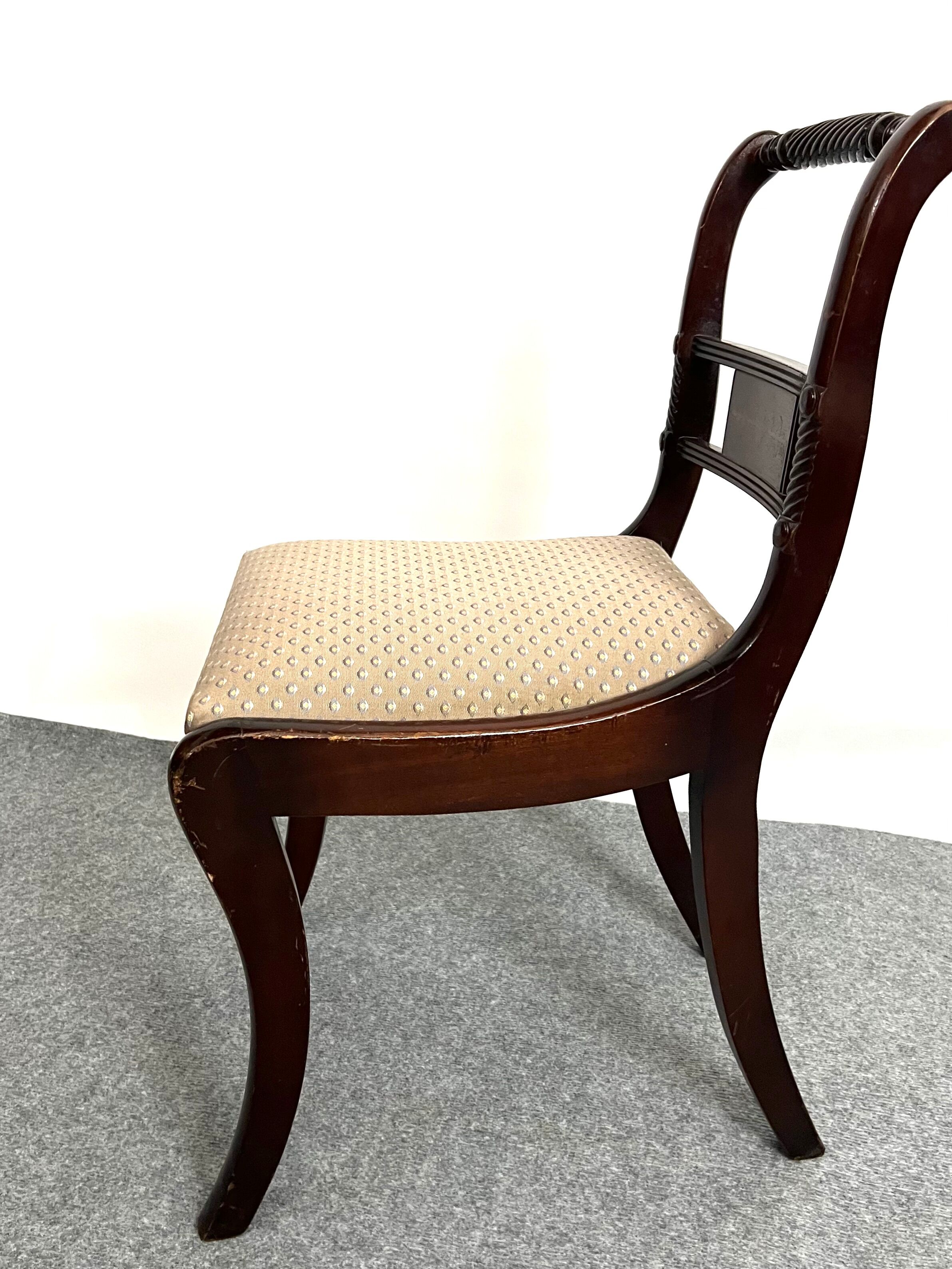 4 English style mahogany dining chairs