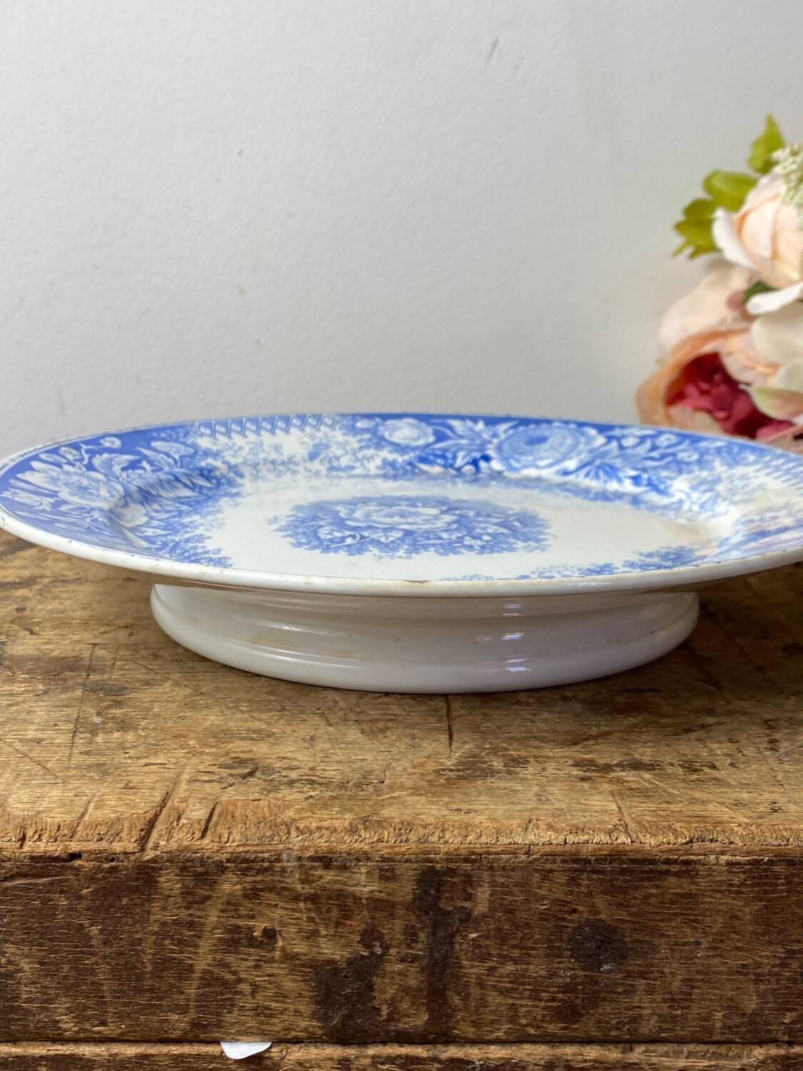 Old Sarreguemines earthenware dish