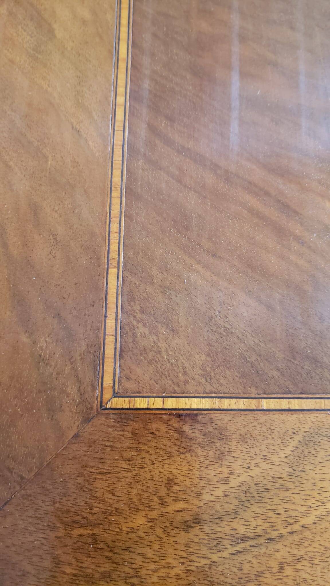 Walnut work table circa 1840.