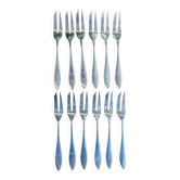 12 fourchettes à condiments crustacés métal argenté Christofle modèle Albi