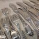 12 fish cutlery pieces, 24 pieces, silver-plated metal, Ercuis Fontenoy silversmith