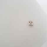 White opaline glass table light by Peil and Putzler, Germany 1970's