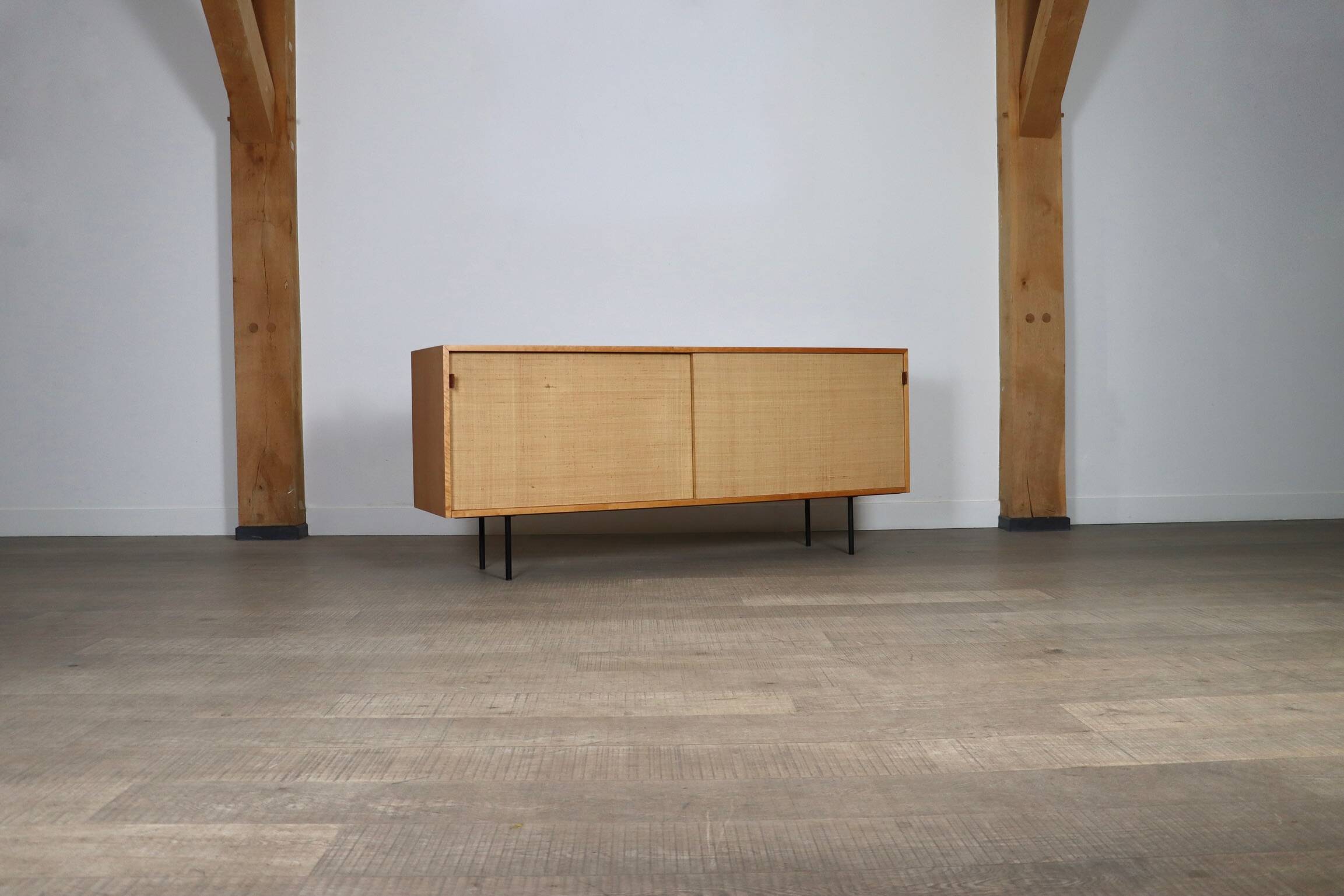 Florence Knoll Model 116 Seagrass Sideboard, 1950s