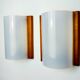 Pair of pine and methacrylate wall lights, Spain 1980