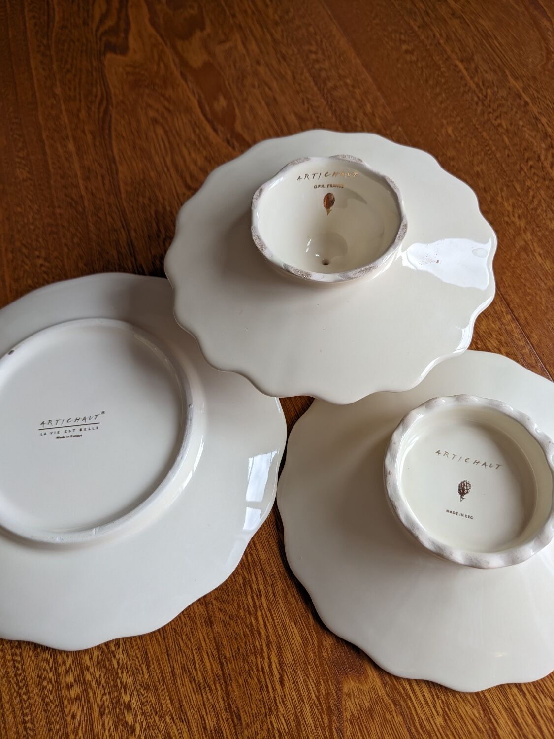 Artichoke ceramic coffee cups