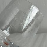 5 engraved crystal wine glasses, Matignon model.