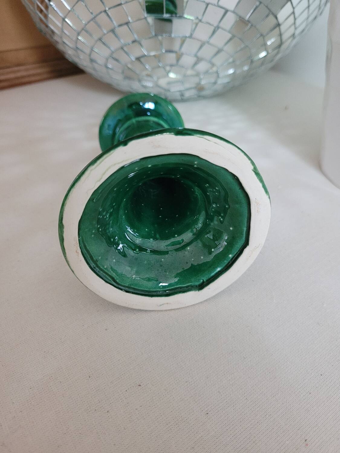 Glazed ceramic chandelier