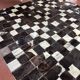 Tapis patchwork en véritable peau de vache 170 × 240 cm