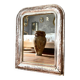 Miroir Louis-Philippe ancien feuille d’argent, XIXème