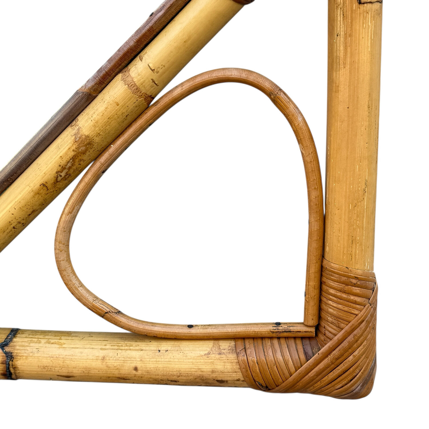 1970s rattan mirror France