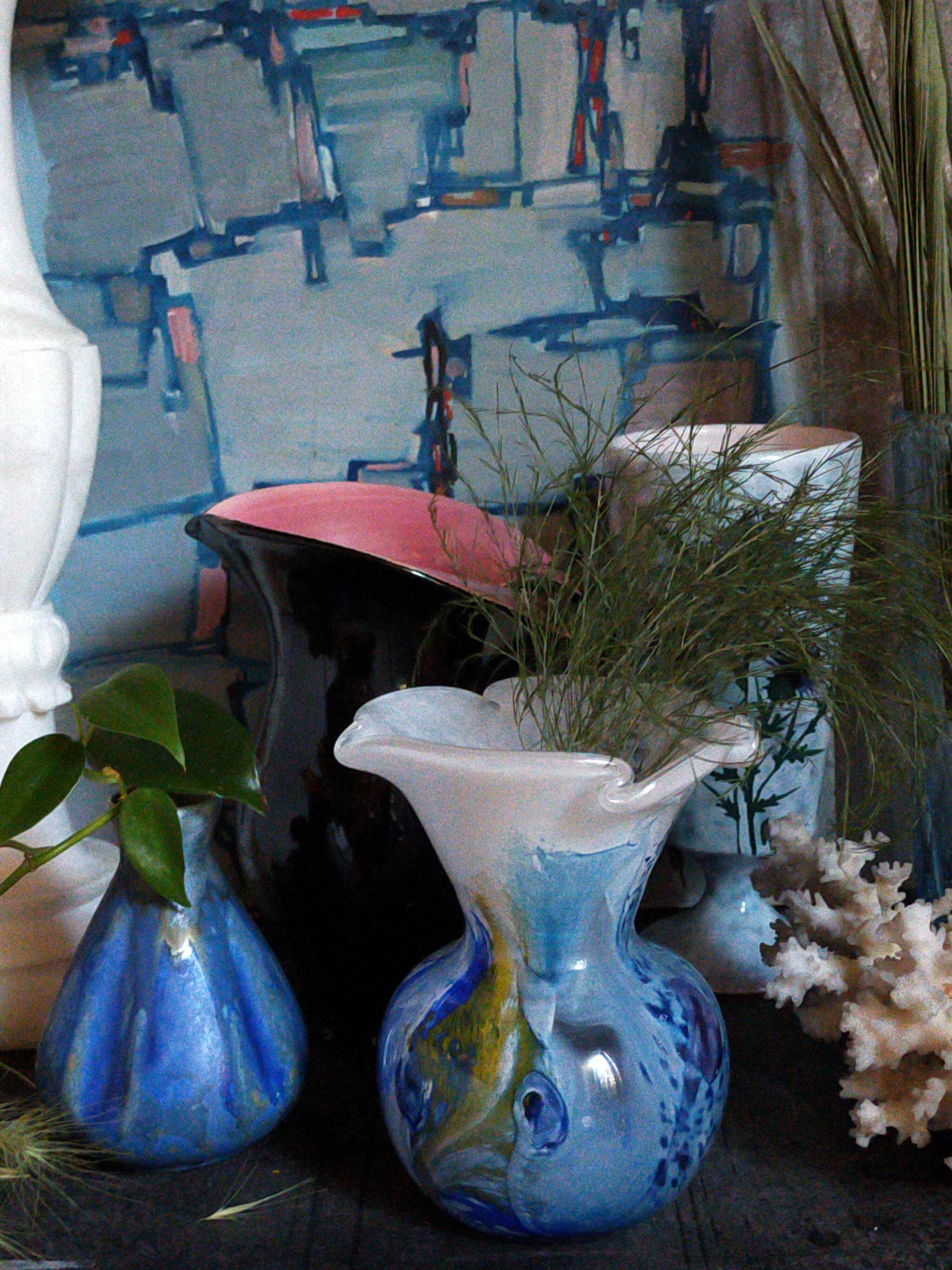 Vase glass paste of the glassmakers of Maure Vieil Mick and Bob Le Bleïs 80s