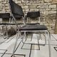 Set of four vintage 1970 sled chairs
