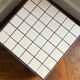 Bedside table cube checkerboard tiled white black retro