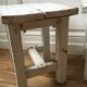 Stools, patinated wooden bedside tables