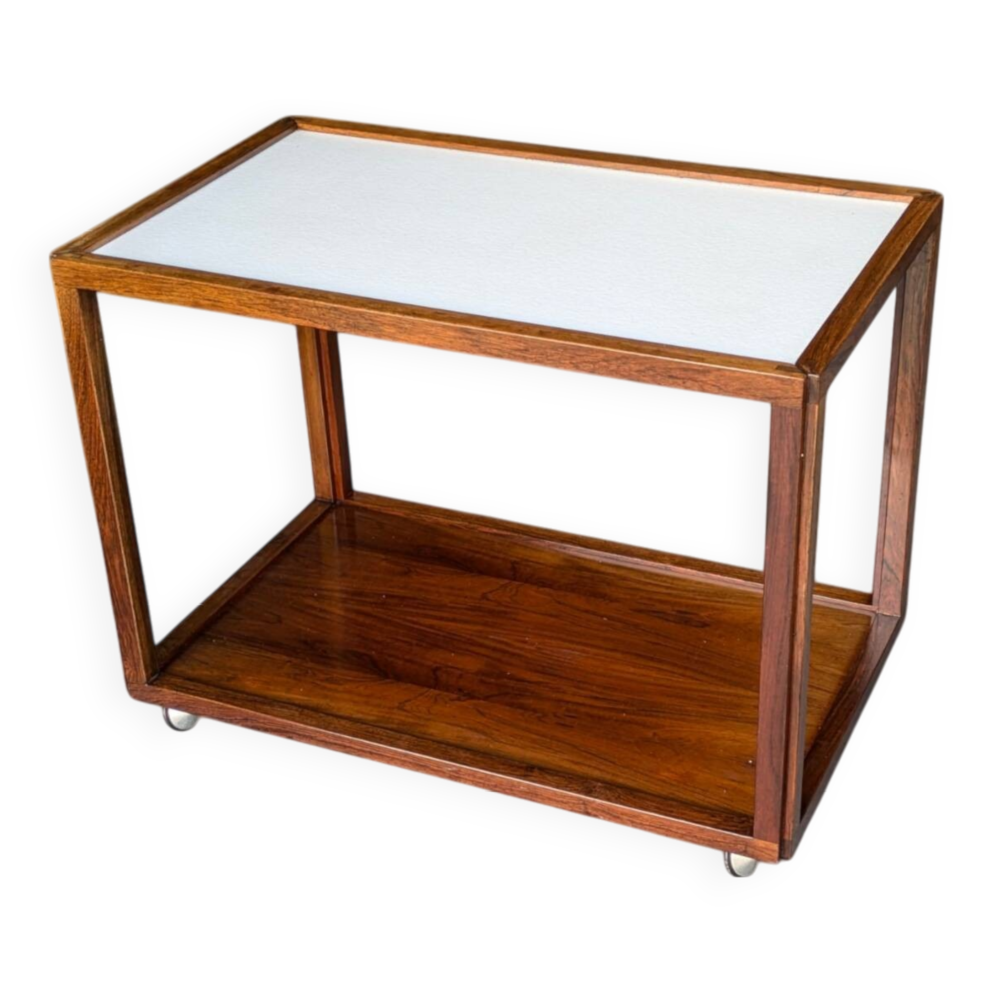 Vintage Scandinavian Rosewood Serving Trolley 1960
