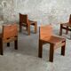 4 Monk chairs by Afra & Tobia Scarpa, 1973