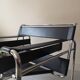 Wassily B3 armchair in black leather Marcel Breuer, Bauhaus 1970