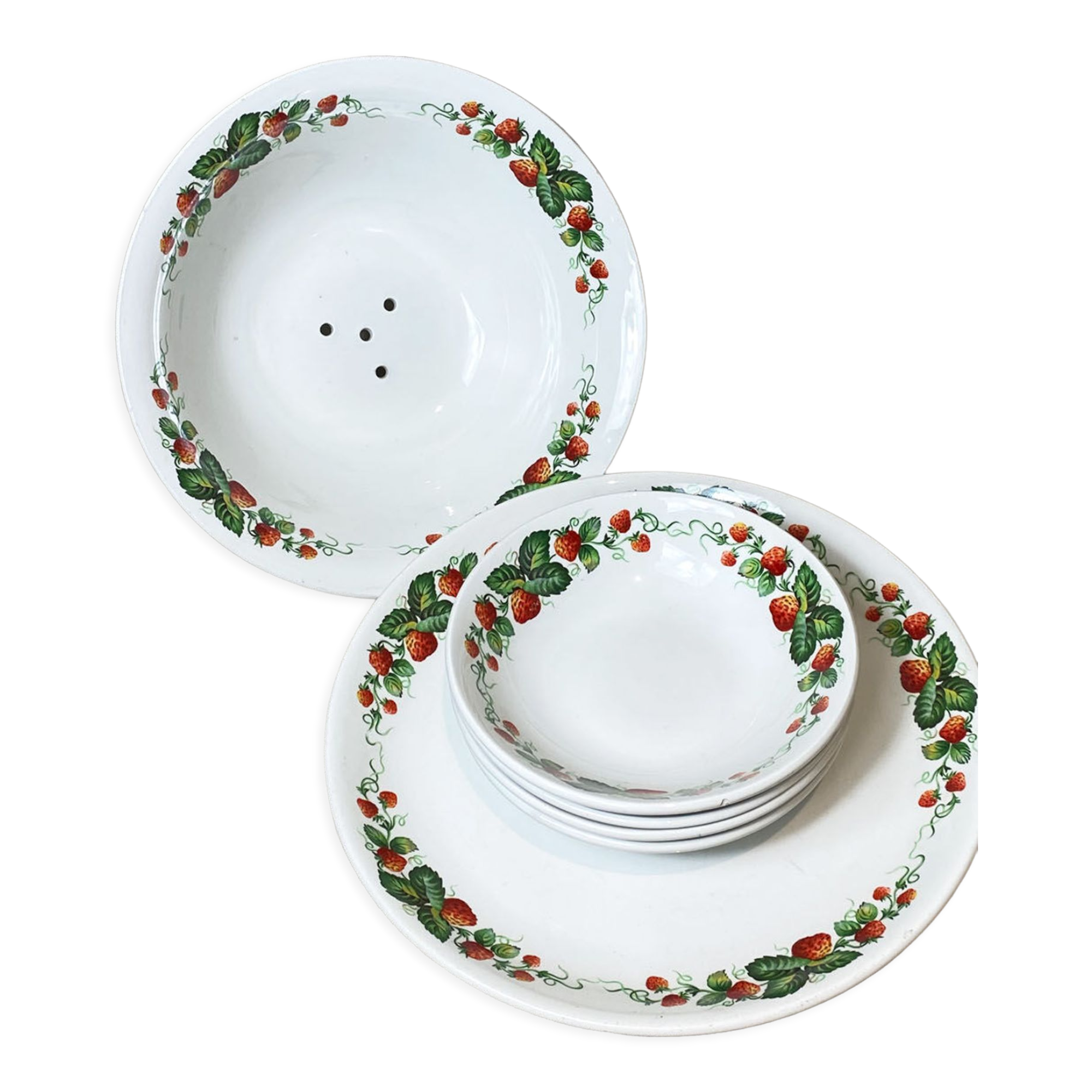 Fruit salad set, strawberry décor