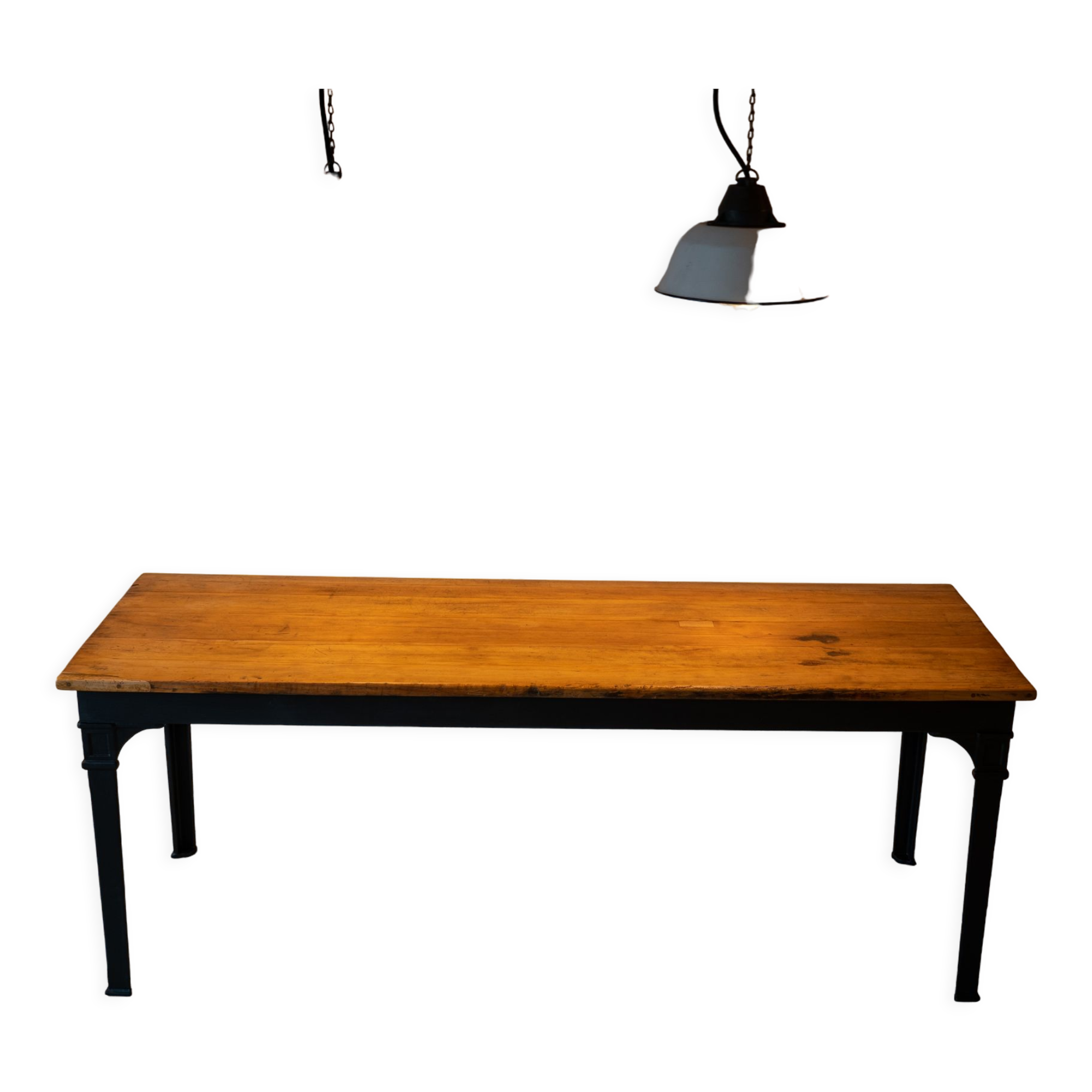 Reichsbahn table with narrow original beech top