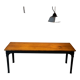 Reichsbahn table with narrow original beech top