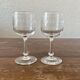 2 antique white wine glasses in crystal frieze engraved XIXth