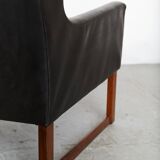 Fauteuil à oreilles et repose-pieds vintage par Rudolf Glatzel pour Kill In