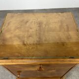 Pair of art deco burl bedside tables, 1930