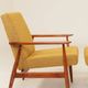 Two Lounge Chairs Vintage Mustard Boucle,  Mid Century Design, 1960
