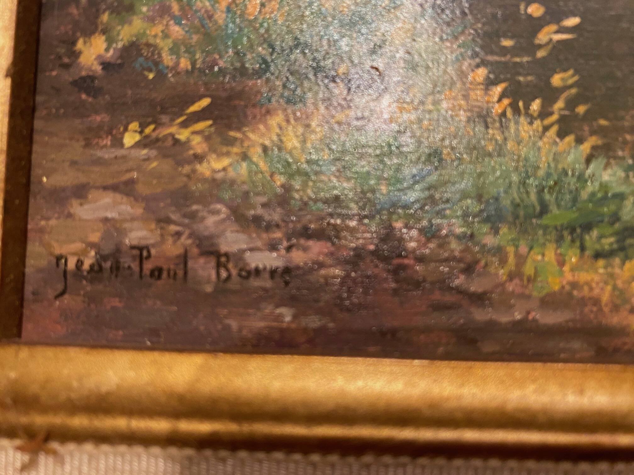 Oil painting on canvas kerfeuille marais de briere signed jean paul barre