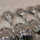 12 silver plated dessert spoons, Argental art deco goldsmith