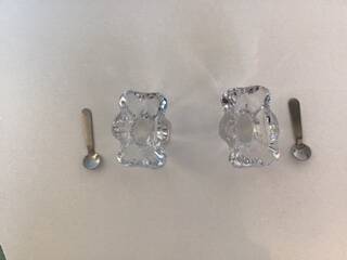 Crystal salt shakers daum