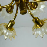 Glass flowers chandelier, 1970