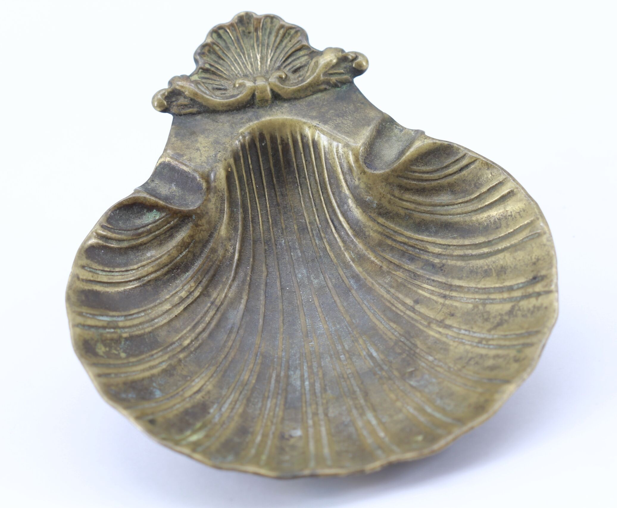 Old brass soap holder