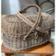 Bressan basket in old wicker, with handles and closure