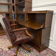 Classic English Globe Wernicke Style Corner Bookcase