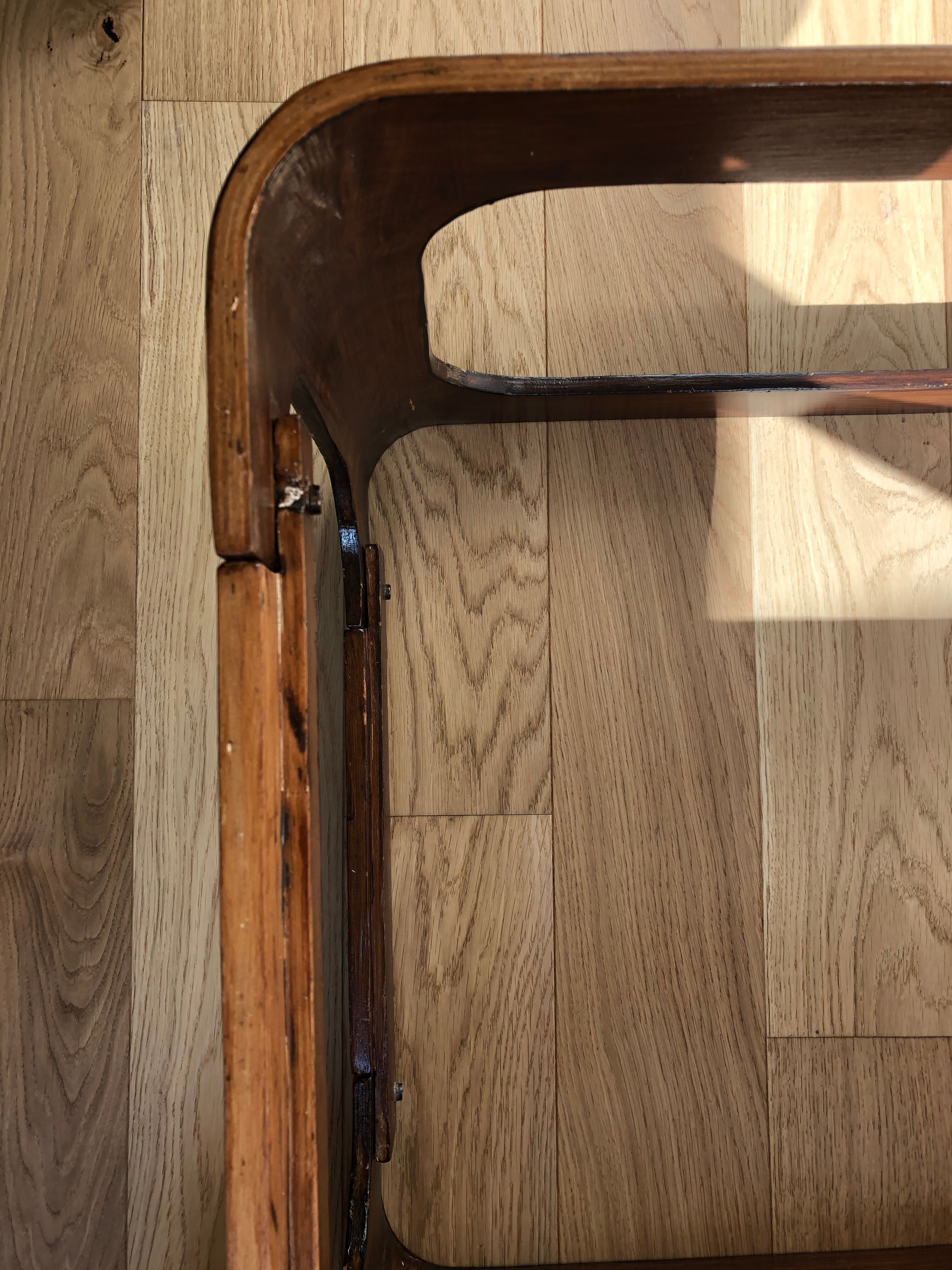 70's teak and ceramic coffee table