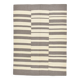 7x9 Kilim Grey & Beige Flatweave Vintage Kilim Rug,Area Kilim Rug,204x27 cm