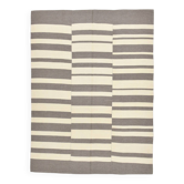 7x9 Kilim Gris &Beige Flatweave vintage Kilim Tapis,Zone Kilim Tapis,204x27 cm