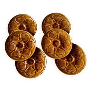 6 assiettes à huîtres