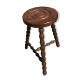 Tabouret en bois vintage