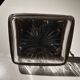 Art Deco Period Butter Dish, Silver Metal and Crystal - With Balance Wheel